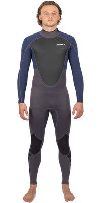 2024 Gul Mens Response 3/2mm Back Zip Wetsuit RE1321-C1 - Grey / Navy